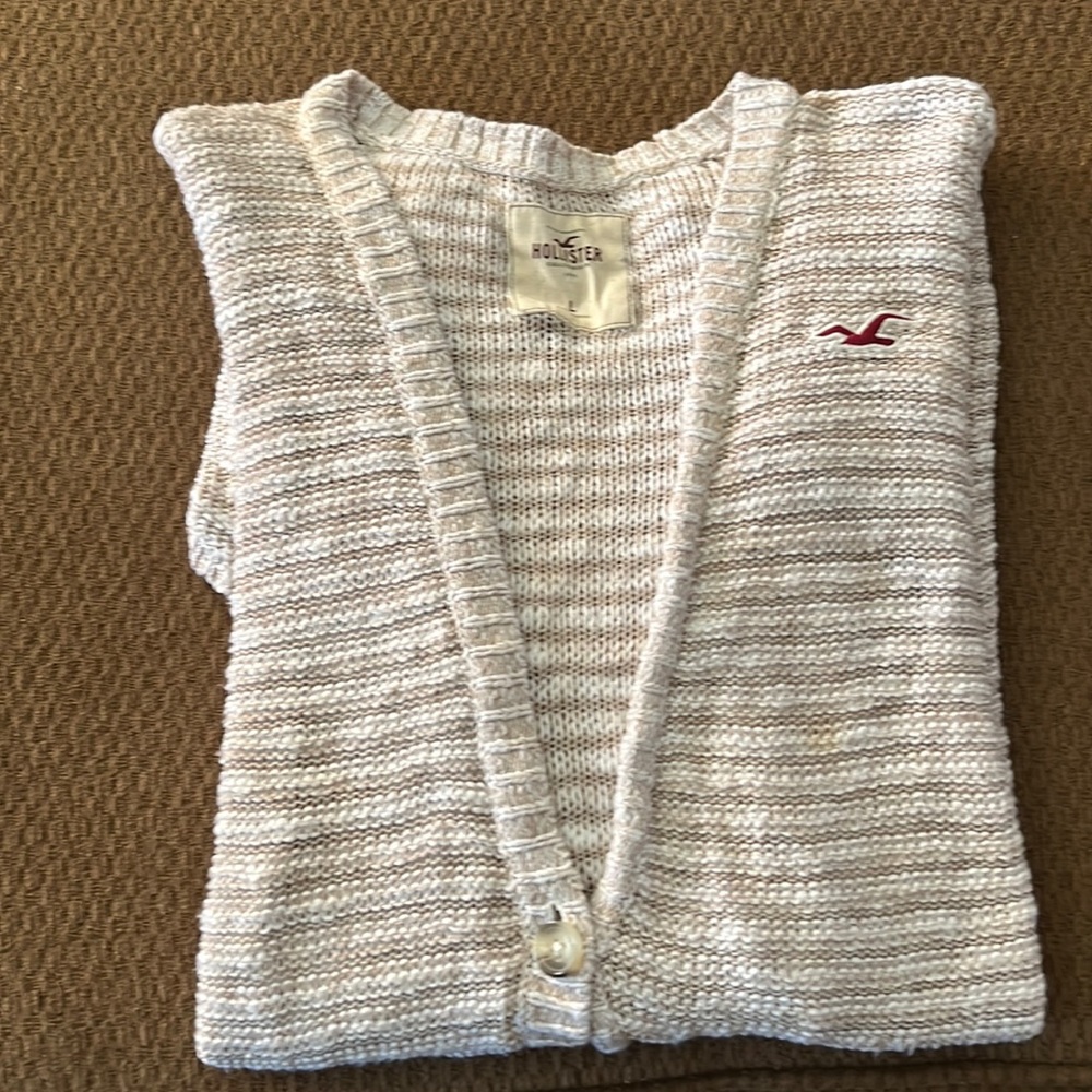 Like New Junior's Hollister Cream/ Beige Cardigan